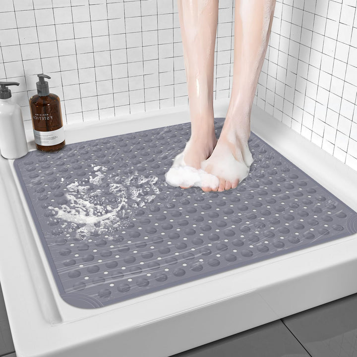 Duschmatte rutschfest 80x80cm, Antirutschmatte Dusche BPA-frei, Badematte rutschfest mit Saugnäpfen,