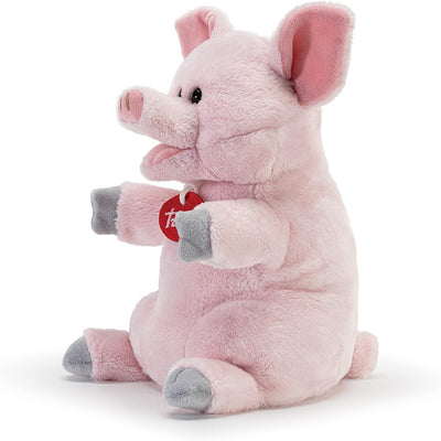 Trudi Puppets 29624 Plüsch Handpuppe Schwein 15 x 26 x 19 cm (S), Stofftier aus hochwertigen Materia