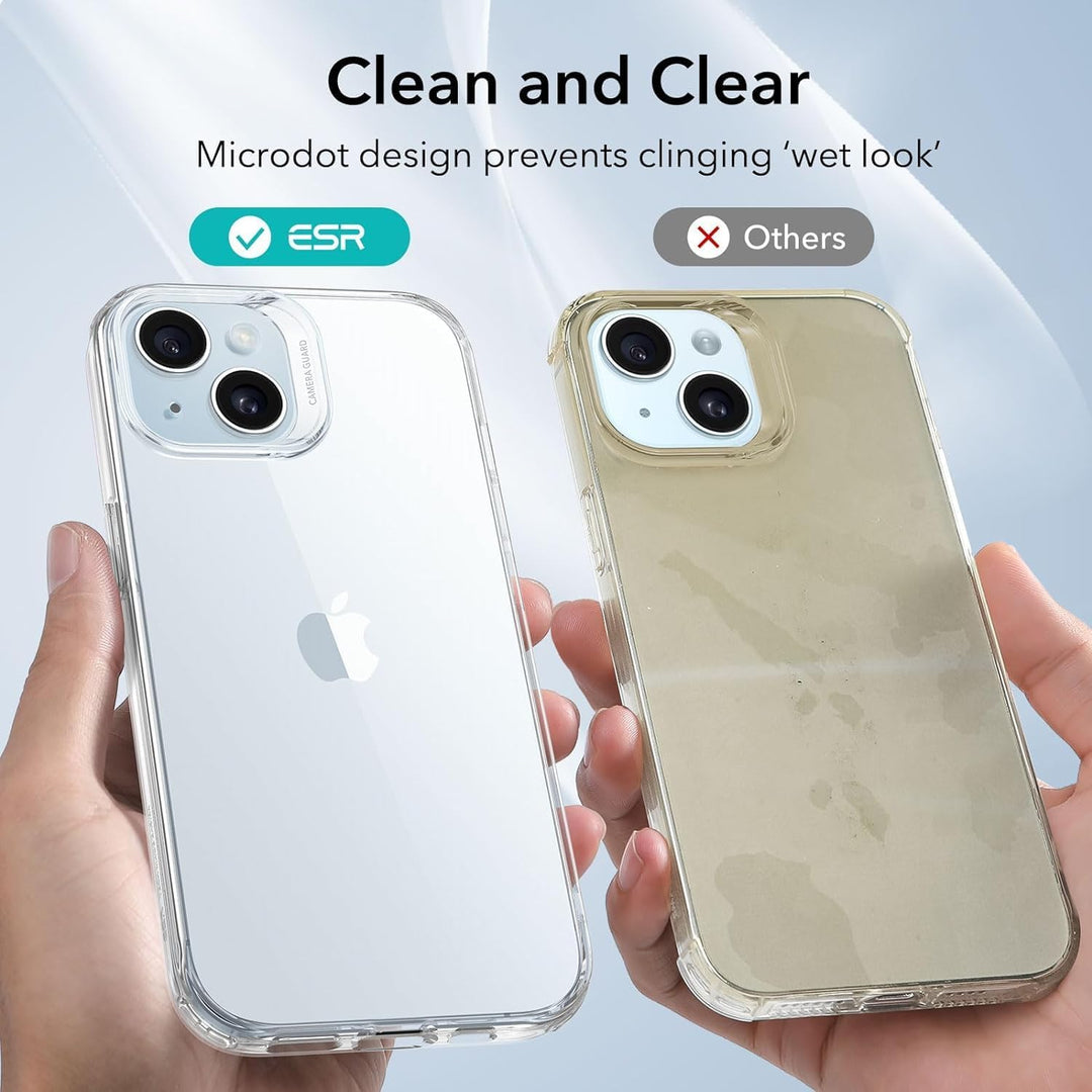 ESR für iPhone 15 Plus Hülle, klares Silikon Case, stossfeste dünne Abdeckung, vergilbungsbeständige