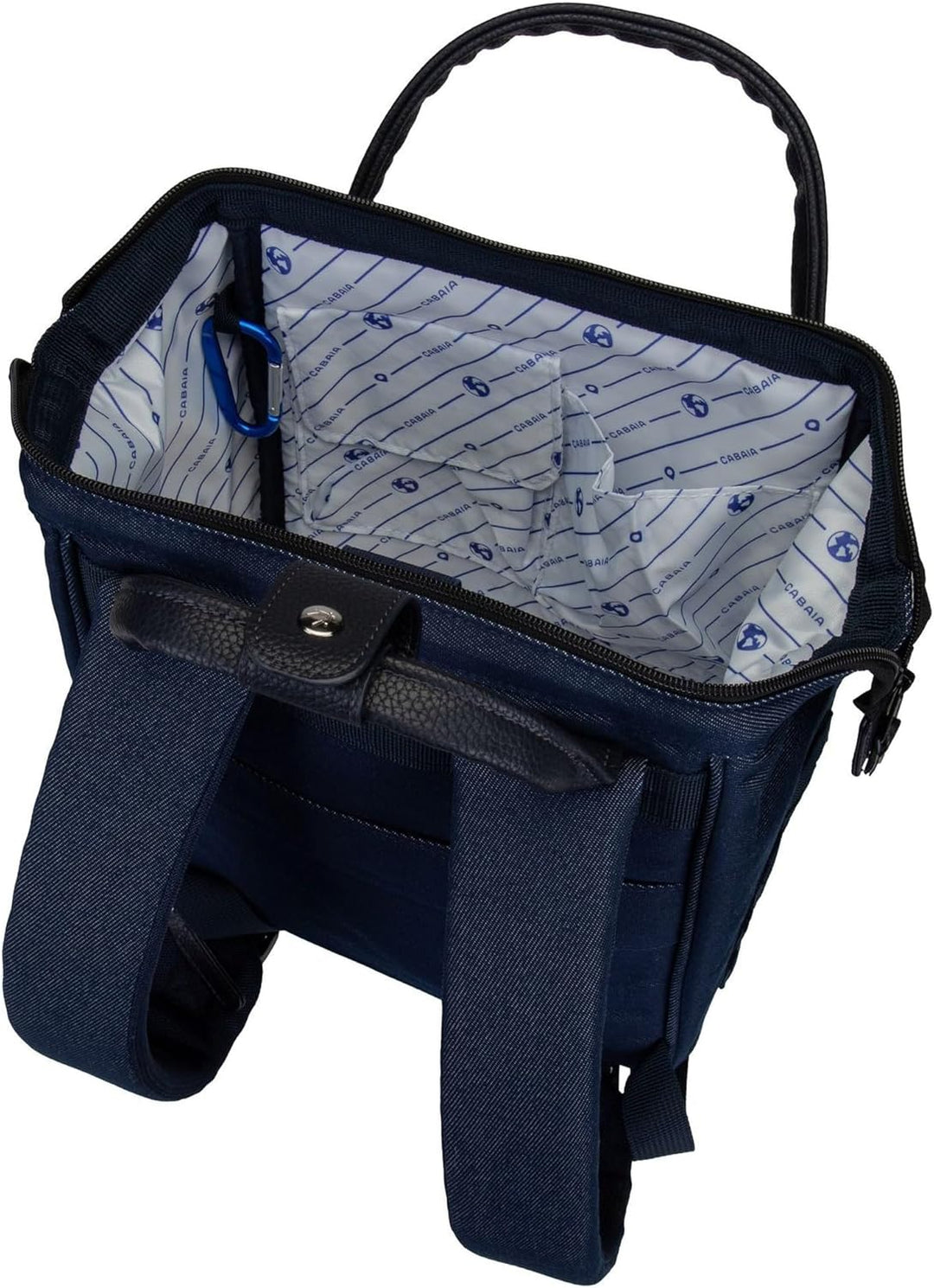 Cabaïa Damen Rucksack Adventurer Recycled Denim Small One Size Einheitsgrösse Blau, Einheitsgrösse B