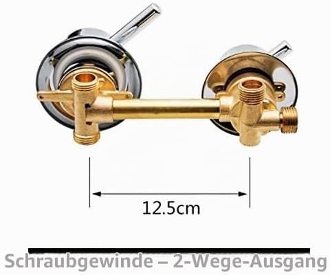 AFUDER Wandmontage Dusche Zimmer 2/3/4/5 Wege Wasserauslass Messing Dusche Wasserhahn Schraube oder