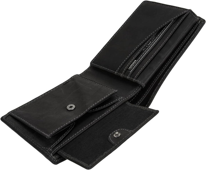 Greenburry Vintage Black Geldbörse Leder 12,5 cm