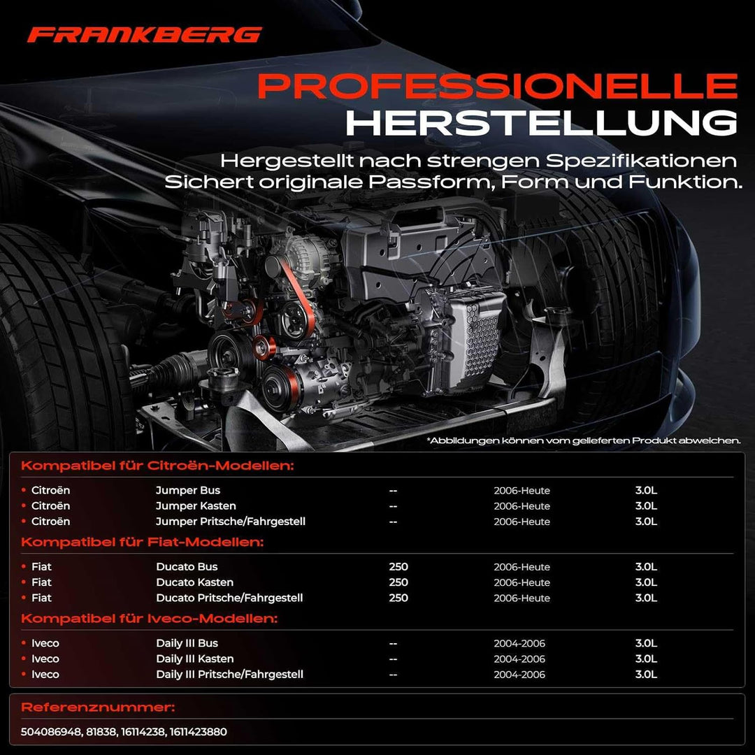 Frankberg Spannrolle Riemenspanner Keilrippenriemen für Ducato 250_ 290_ Daily III IV Jumper 3.0L Di