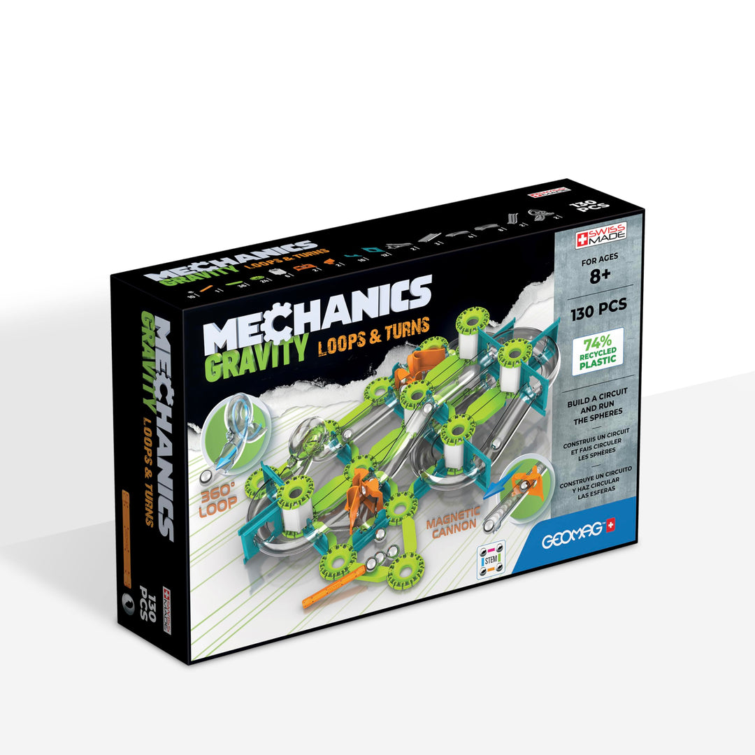 Geomag - Mechanics Gravity Loops & Turns - Lern- und Kreativspiel für Kinder - Magnetische Bausteine