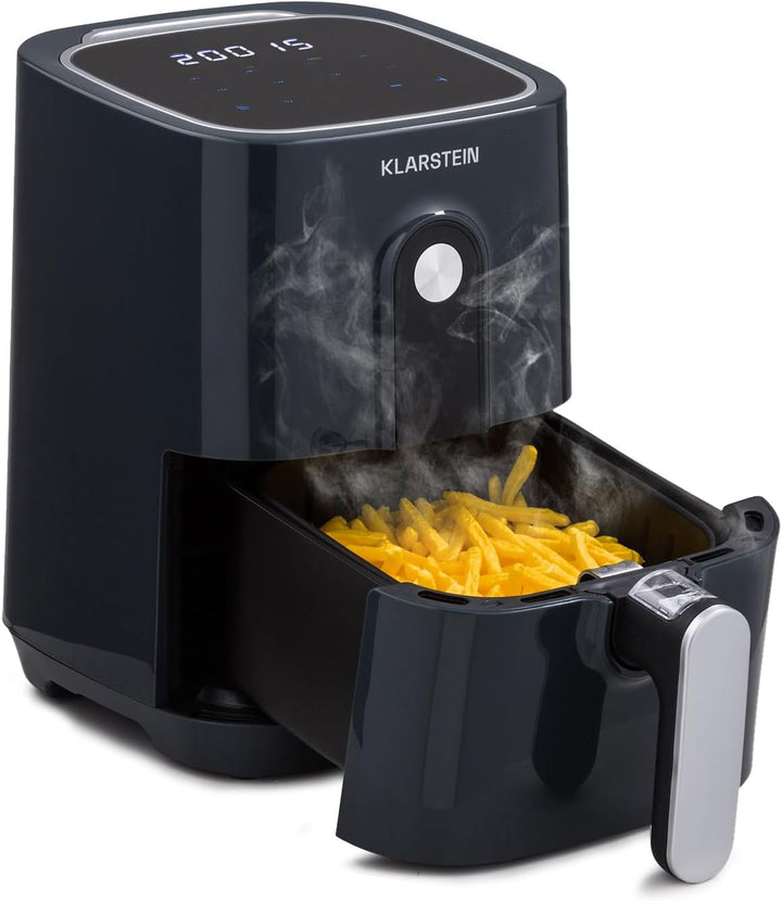 Klarstein Heissluftfriteuse, Air Fryer zum Frittieren, Friteuse mit Touch-Bedienfeld, Timer, Einstel