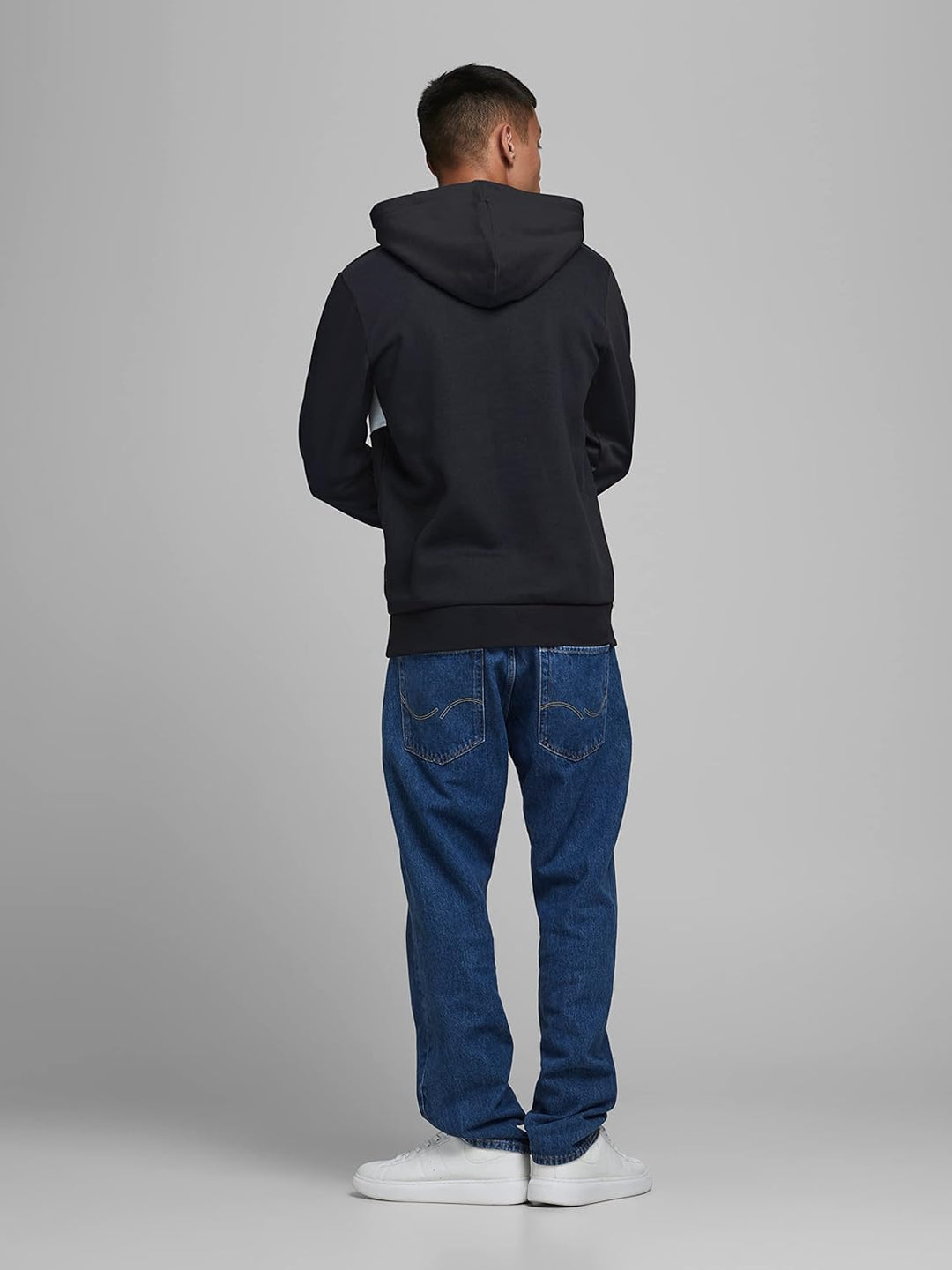 JACK & JONES Herren Warmer Print Hoodie Logo Sweater Pullover Basic Kapuzen Sweatshirt JJELOGO XS Sc