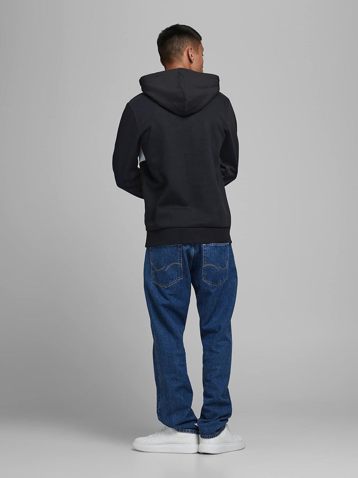 JACK & JONES Herren Warmer Print Hoodie Logo Sweater Pullover Basic Kapuzen Sweatshirt JJELOGO XS Sc