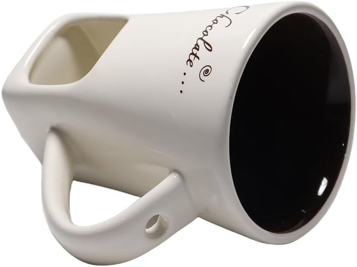 Schokoladenfondue-Becher-Set, 130 ml Keramik-Fondue-Becher, Hot Pot Melt Cup, mit Zinken, Schokolade