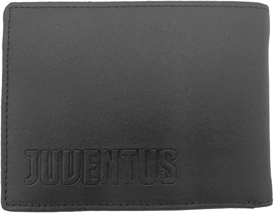 Juventus 133062, Geldbörse aus Leder, offizielles Produkt für Herren, schwarz, 125 x 95 x 30 mm