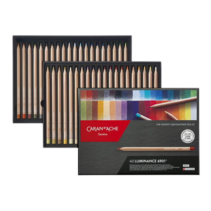 Caran d´Ache 6901.740 Artist Luminance 6901 Set aus 40 Stiften , 40 Stück (1er Pack) Single Bleistif