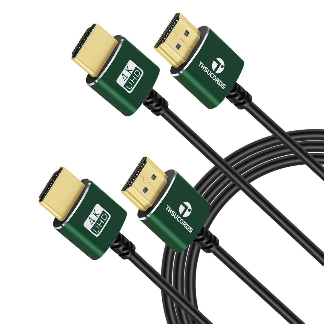 Thsucords Dünnes HDMI auf HDMI Kabel 3M 2 Stück, Ultradünnes und Flexibles HDMI Kabel, Unterstützt H