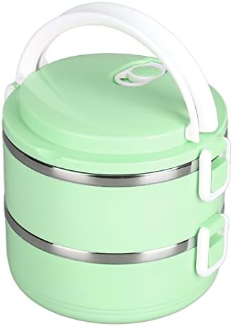 Haofy Thermische Edelstahl -Lunchbox Stapelbare Isolierte Runde Lebensmittelbehälter für Home Office