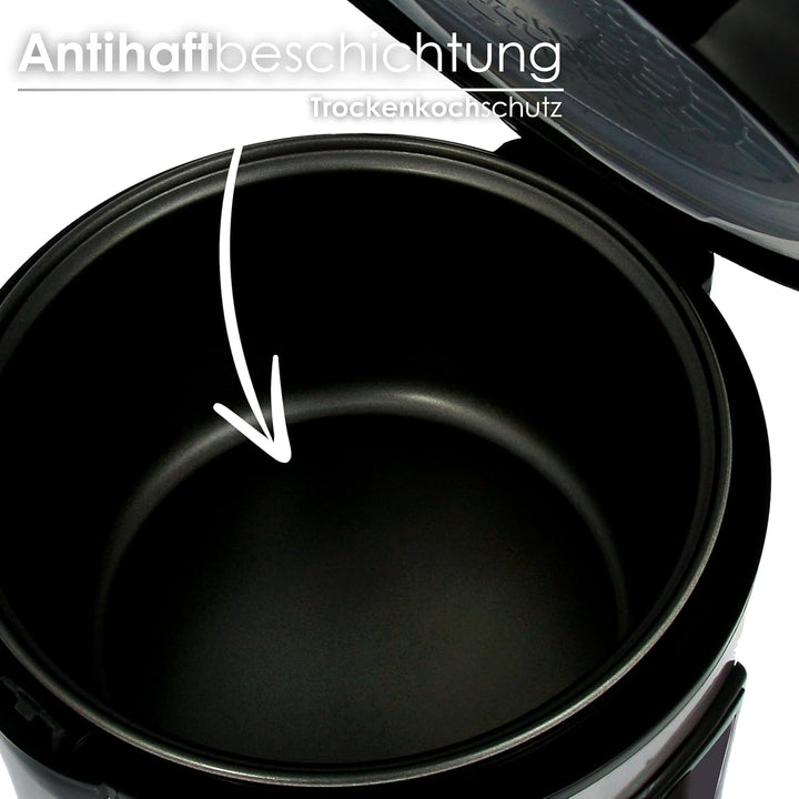 Reiskocher 1,5 Liter Multikocher Aluminium 500 Watt Automatische Abschaltfunktion Dampfkocheinsatz R