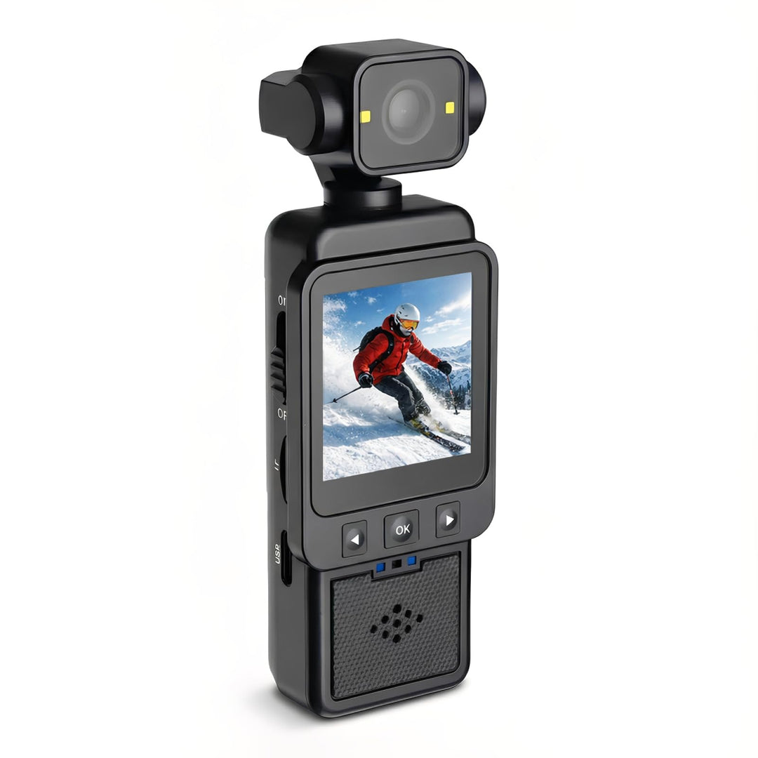 1080P Vlog Kamera mit um 270° drehbarem Objektiv, Digitaler Bildstabilisierung und 1,53-Zoll-Bildsch