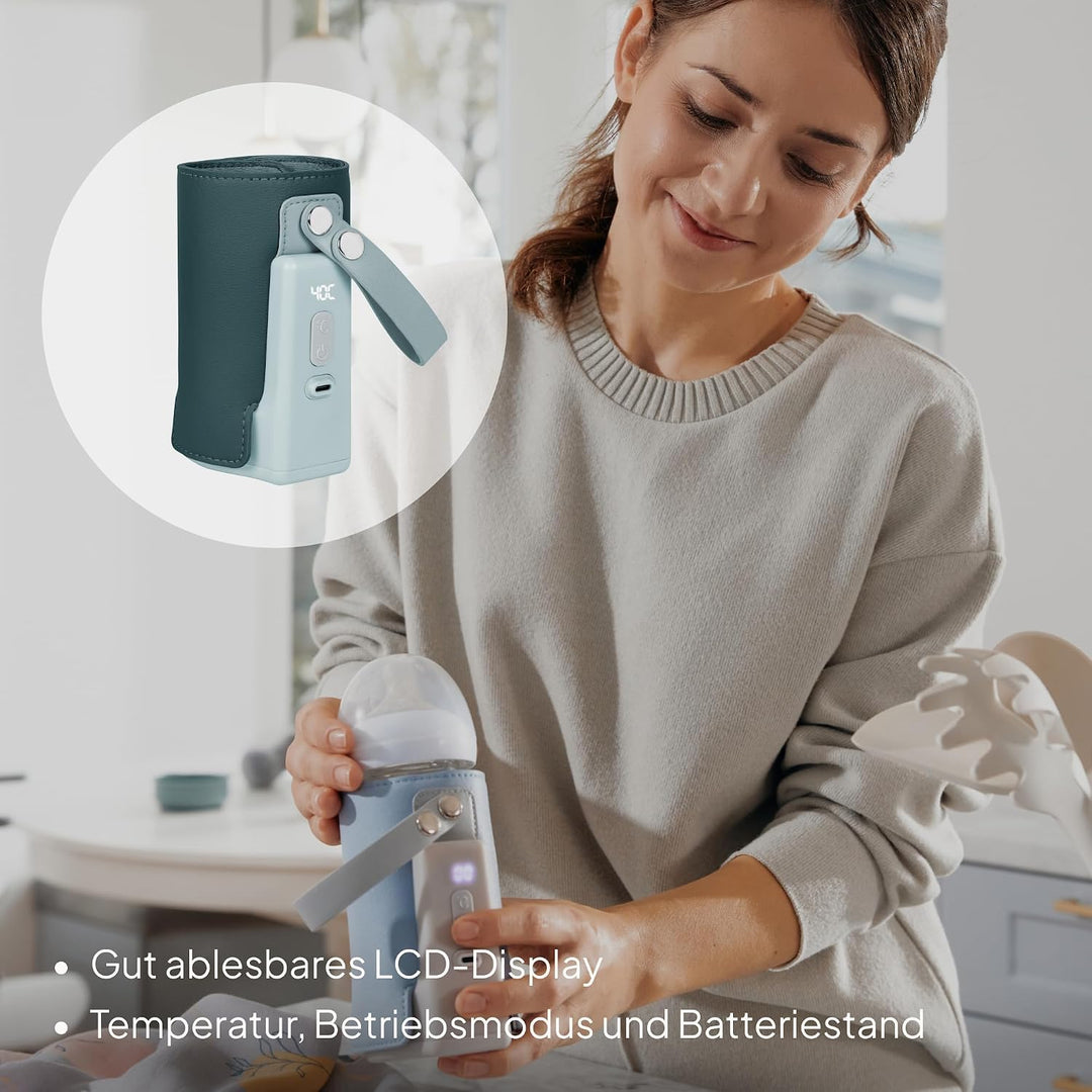 LIONELO Thermup Go Plus Tragbarer Babyflaschenwärmer, hält Flüssigkeiten warm, 5 Betriebstemperature