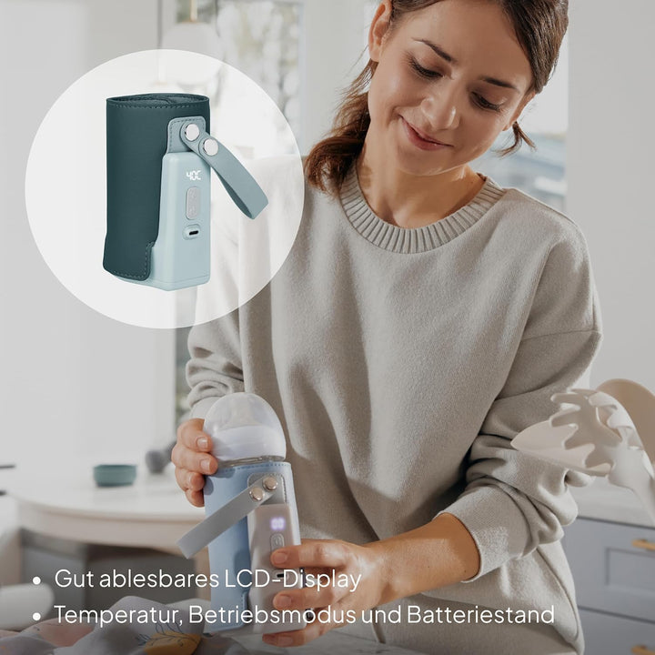 LIONELO Thermup Go Plus Tragbarer Babyflaschenwärmer, hält Flüssigkeiten warm, 5 Betriebstemperature