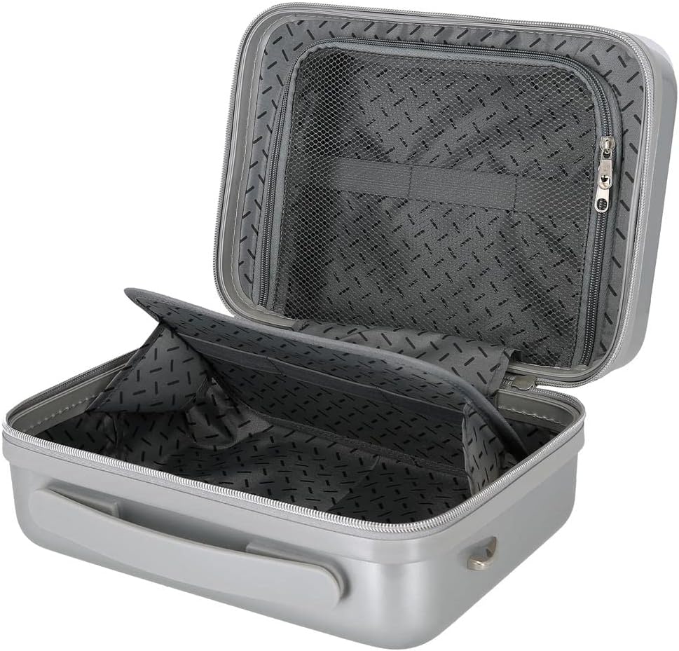 Disney Mickey 101 Anpassbarer Kulturbeutel mit grauem Schultergurt 29 x 21 x 15 cm starres ABS 9,14