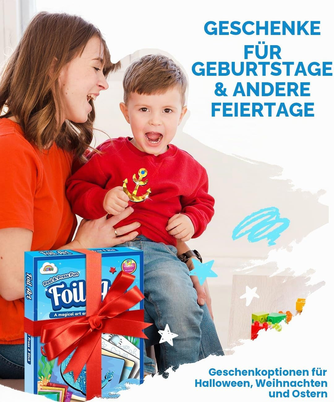 ZMLM Bunte Folie Kinderspielzeug - Ocean World &amp; Animals Spielzeugset - Kunst &amp; Bastelbedarf für 4+