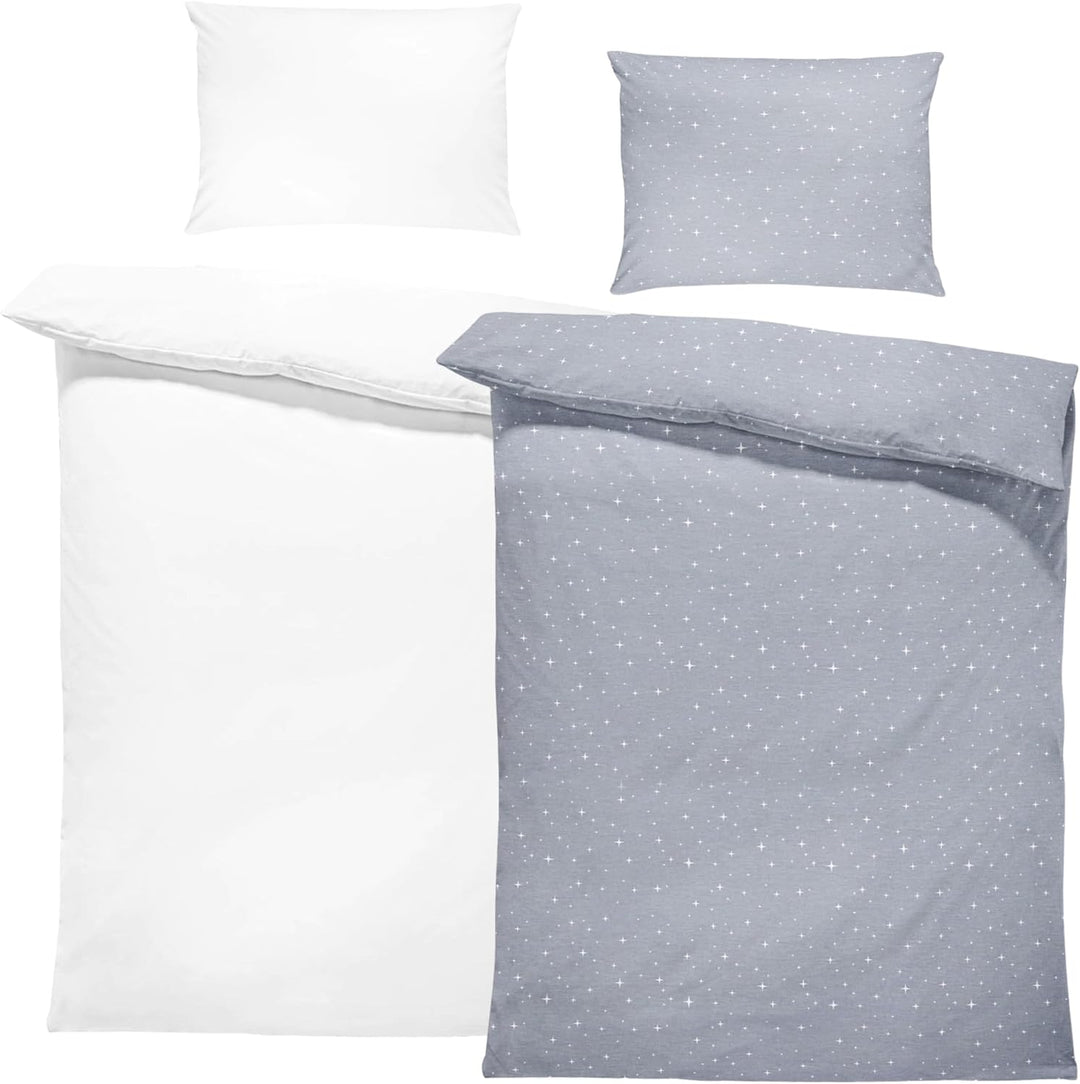 Kinderbettwäsche Baby Bettwäsche 90x120cm aus Baumwolle - Kinder Set von Duvet Cover und Kissenbezug