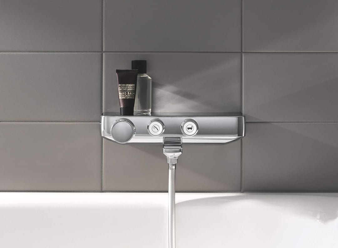 GROHE Grohtherm SmartControl - Thermostat-Wannenbatterie (langlebige Oberfläche, Wandmontage, Sicher