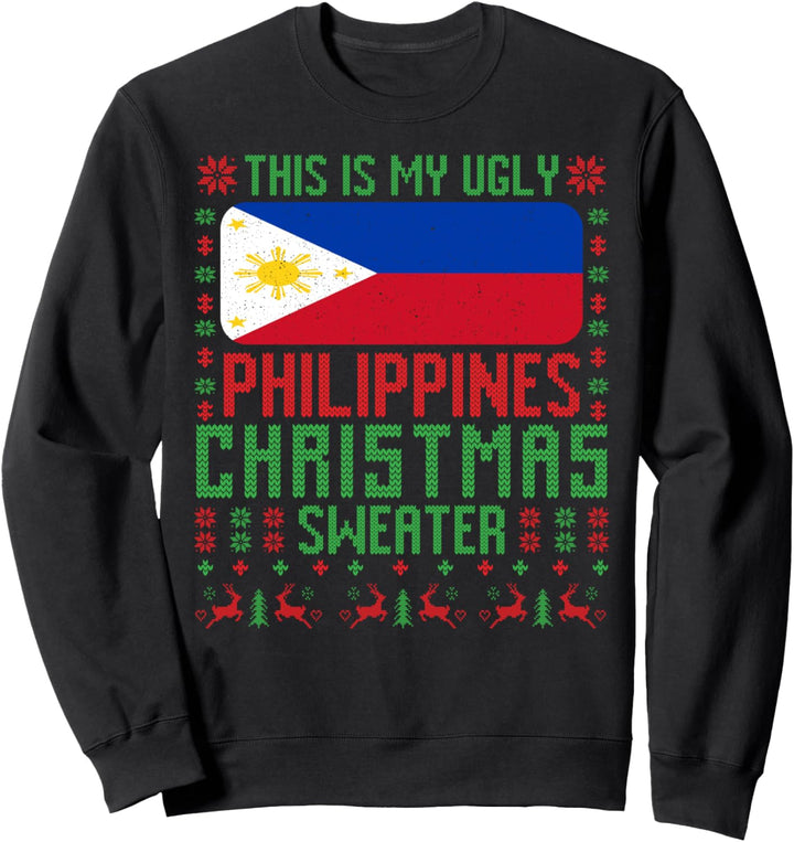 Philippinen Ugly Christmas Sweater Philippinen Flagge Filipino Sweatshirt