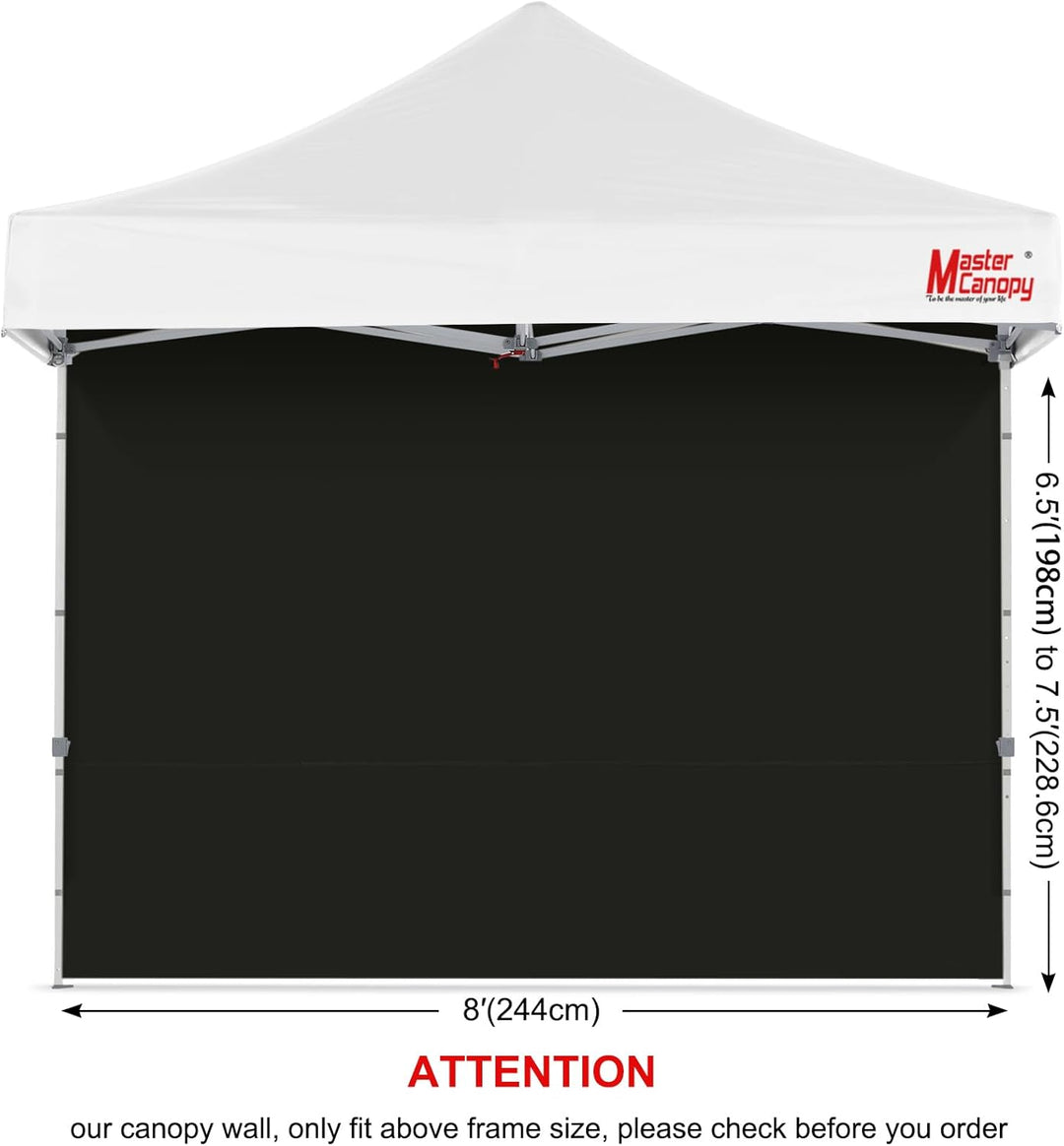 MasterCanopy Seitenwand/Seitenteil für Pop-up-Pavillon, Faltpavillon, Zelt, Canopy, 1 Stück 2.5x2.5M