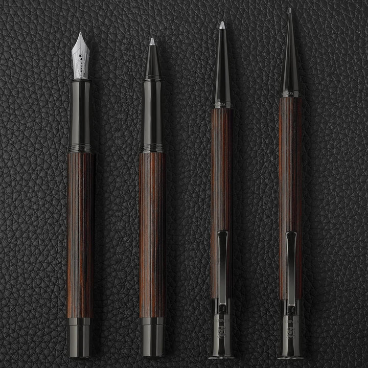 Graf von Faber-Castell 145536 - Drehkugelschreiber Classic, Macassar, Strichbreite B