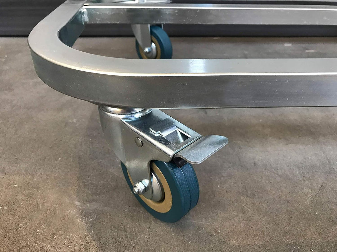 QUICK STAR Doppel Müllsackständer verzinkt mit 4 Rollen 120 Liter Ständer Müllbeutelhalter Müllsackh