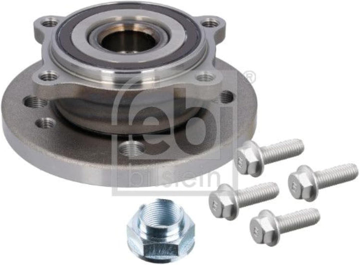 febi bilstein 37107 Radlagersatz mit Radnabe, Achsmutter und Befestigungsschrauben , 1 Stück