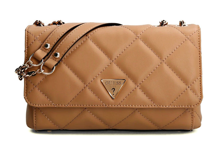 Guess Damen Cessily umwandelbare Umhängetasche, Einheitsgrösse Beige, Beige