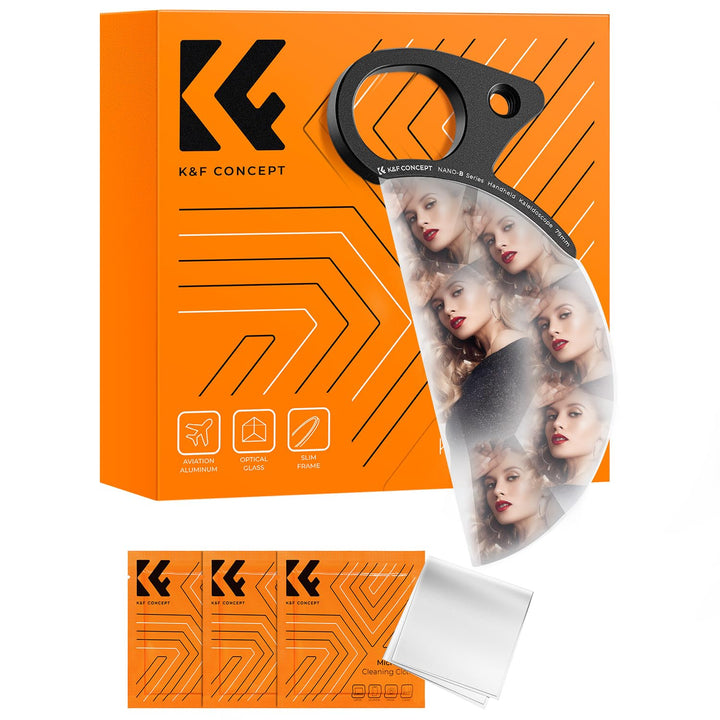 K&F Concept Nano-B Serie 79mm Handheld Halbkreis Kaleidoscope Filter, Halbkreisprisma,Spezielle Effe