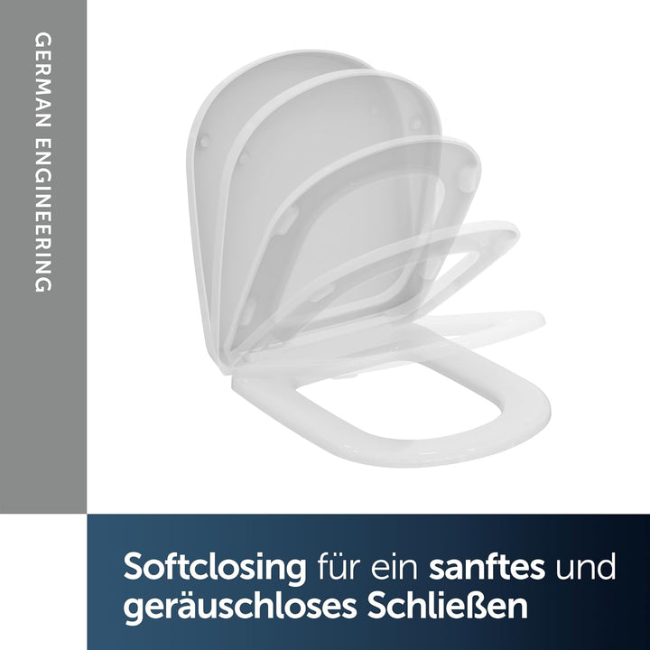 Ideal Standard T679301 Eurovit Plus WC-Sitz, Weiss mit Softclosing