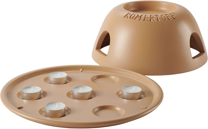 Römertopf Teelicht-Ofen der heisse Heinz Teelichtheizung inkl. Luftbefeuchter 29 cm x 12,5 cm