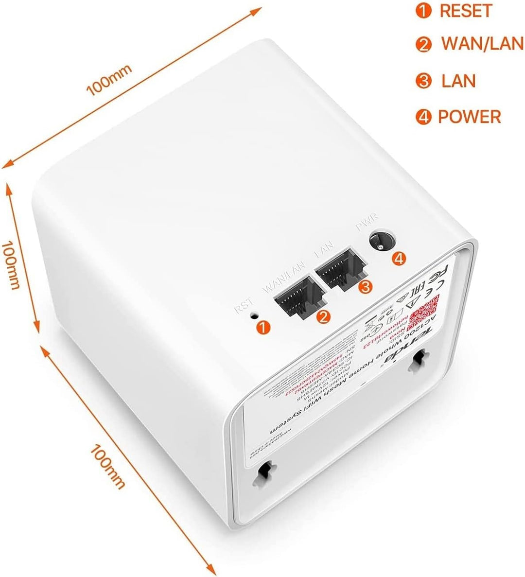 Tenda Nova MW5s (3er Pack) echtes Dual-Band Mesh WLAN (bis zu 300m², AC1200, Alexa, Gigabit LAN/- WA
