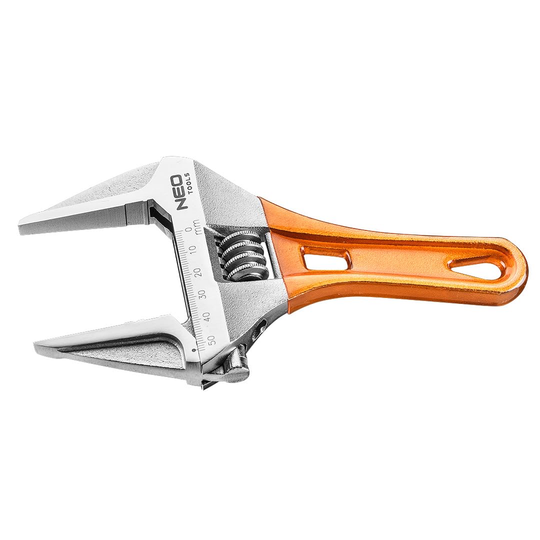 NEO TOOLS Verstellschlüssel kurz 185 mm, Bereich 0-53 mm, 0-53 mm