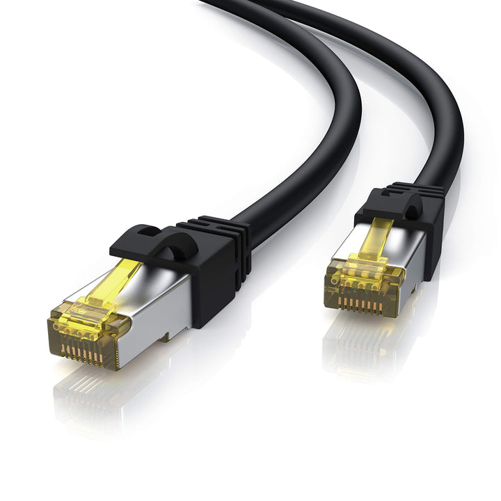 CSL 20m Cat 7 Outdoor Netzwerkkabel Gigabit Ethernet LAN Kabel - 10000 Mbit S - Patchkabel - Cat.7 R