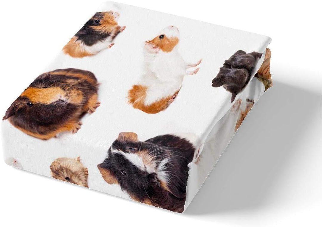 Loussiesd Nettes Meerschweinchen Betten Set Kinder 3D Cavy Muster Bettbezug Set Schönes Haustier Ged