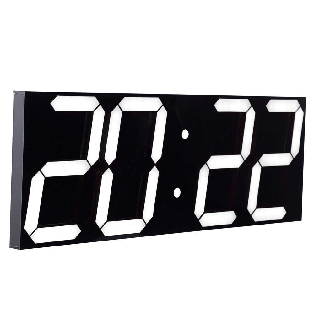 LED Digitale Uhr Grosse Wanduhr mit 18-Zoll-LED-Anzeige, Countdown-Uhr mit 8 einstellbaren Helligkei