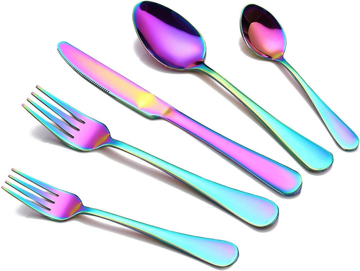 Besteck Set für 4 Personen, 20 teilig Essbesteck Set inkl. Messer, Gabel, Löffel für die Küche zu Ha
