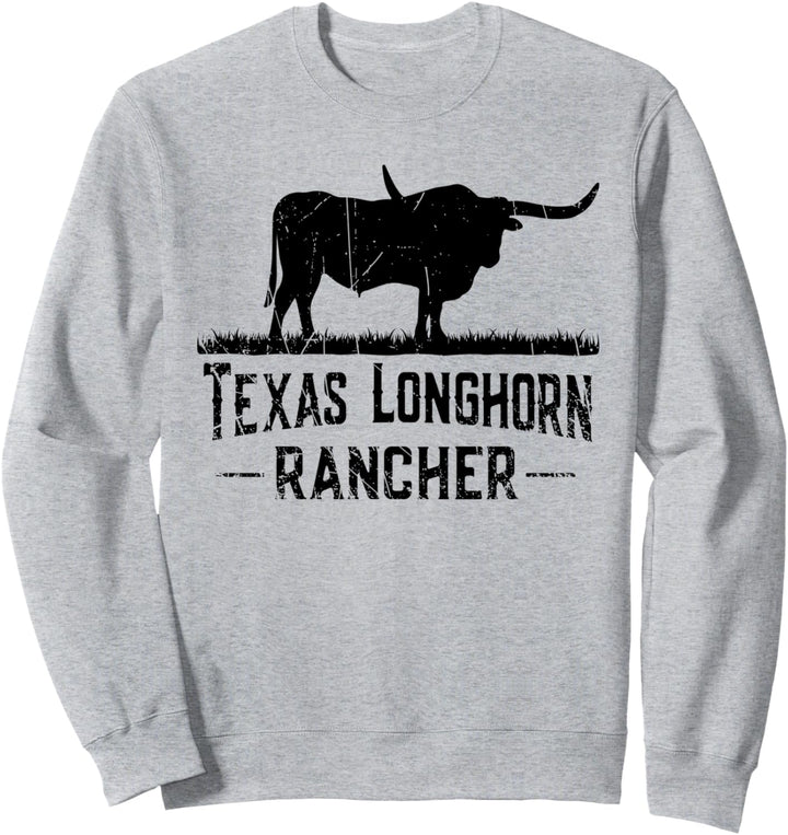 Texas Longhorn Rancher - Longhorn Kuh für Rinder Bauer Sweatshirt