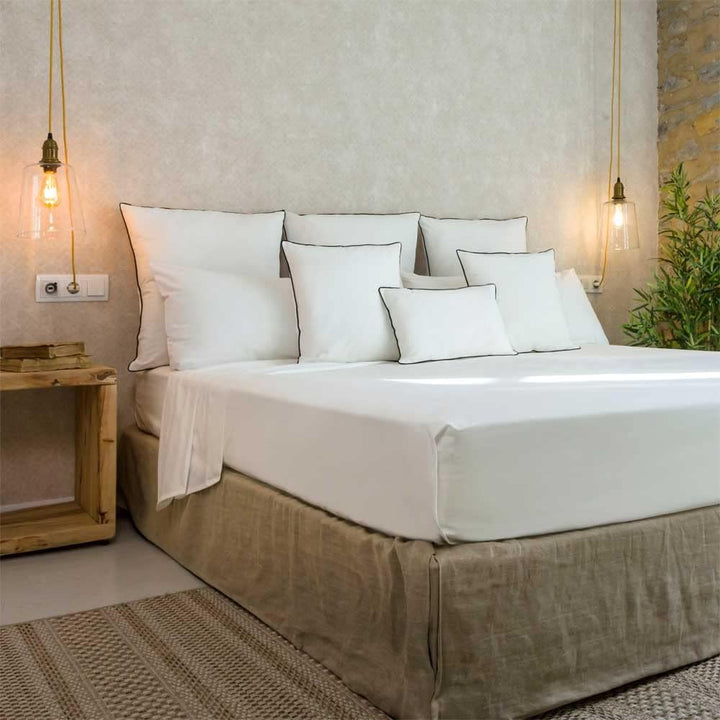 COTTON ARTean Bettwäsche-Set, Organic Baumwolle, Weiss, Bett 150 x 190/200 cm, 100 % Organische Baum