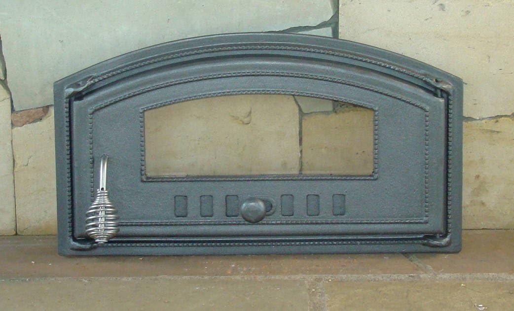 Sellon24® Backofentür aus Gusseisen Ofentür Pizzaofentür Steinofentür Brotofen Gusseisen H1006