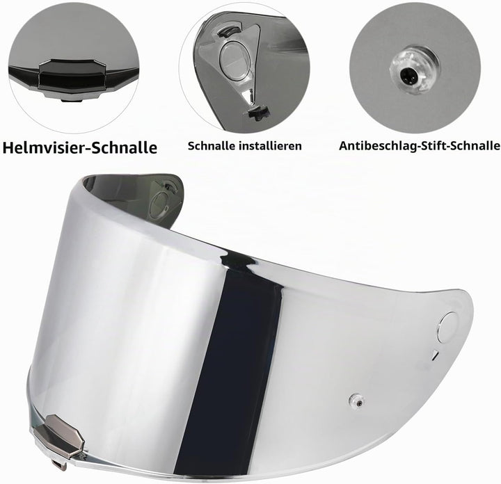 Helmvisier für LS2 FF811/VECTOR II/Citation II,Motorradhelm Visier,Motorrad Vollgesichtshelm Windsch