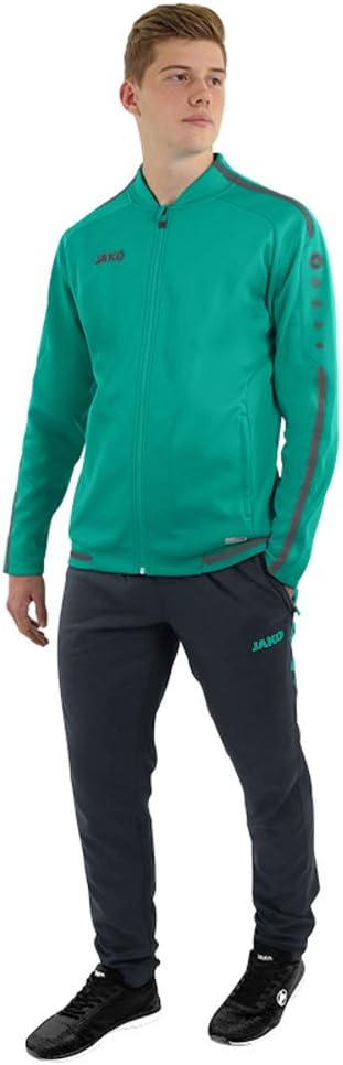 JAKO Unisex Kinder Präsentationshose Präsentationshose Striker 2.0 140 Anthrazit/Türkis, 140 Anthraz