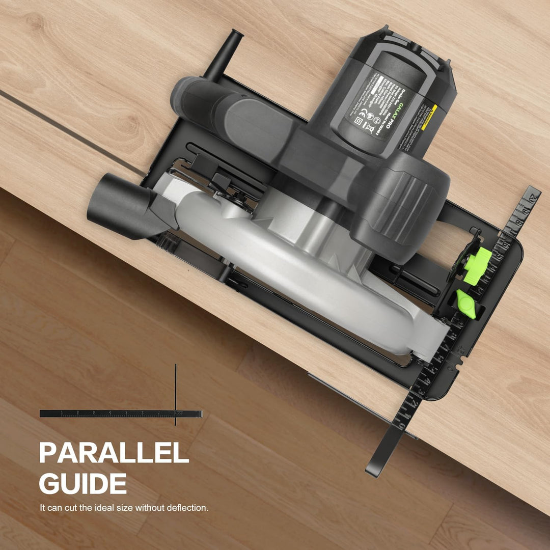 GALAX PRO 1400W Kreissägen, Maximale 6000RPM, Einstellbare Schnitttiefe und -winkel: 62 mm (90°) - 4