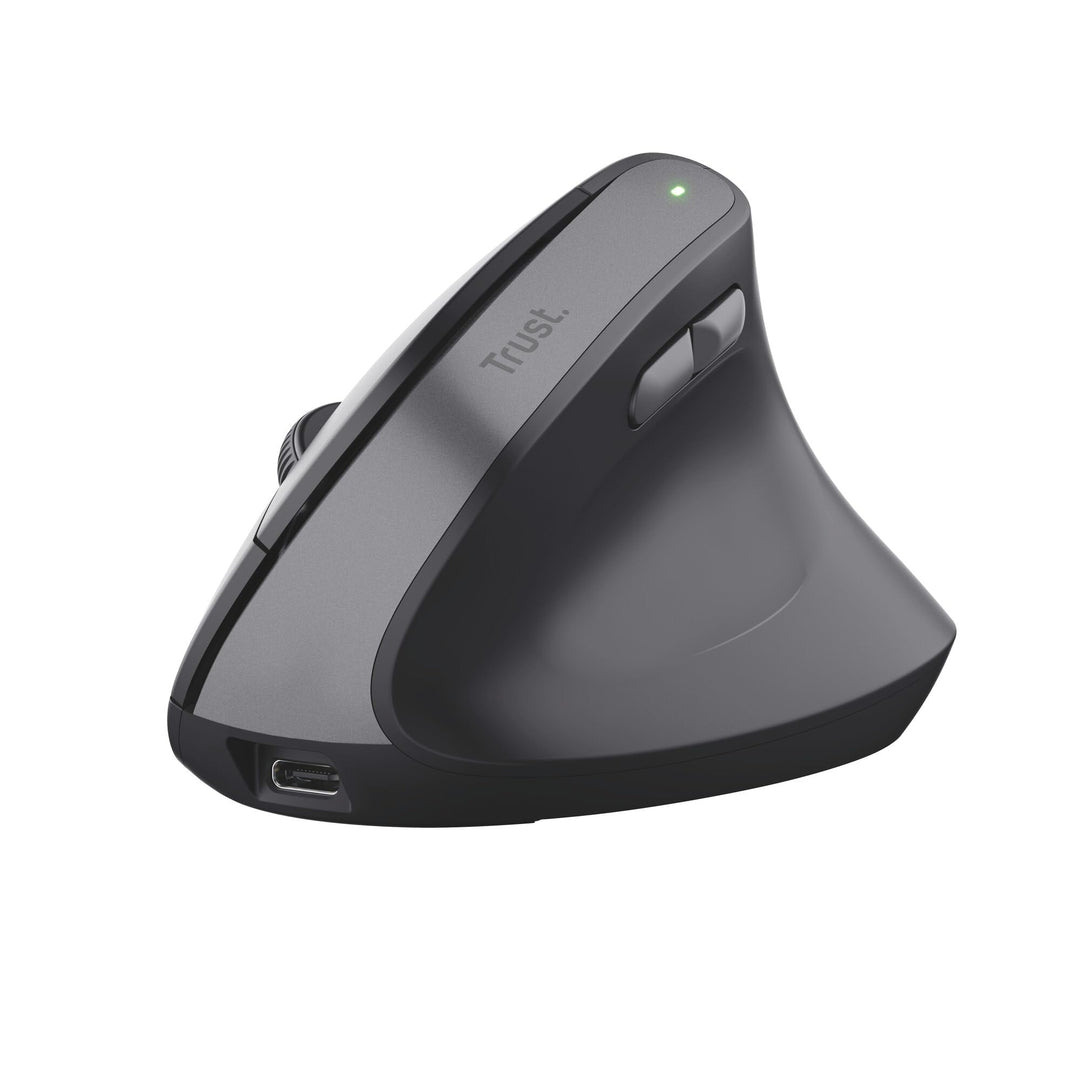 Trust Yuno Wiederaufladbare Vertikale Maus, Kabellose Ergonomische Maus 2.4GHz, Vorbeugung Gegen Mau