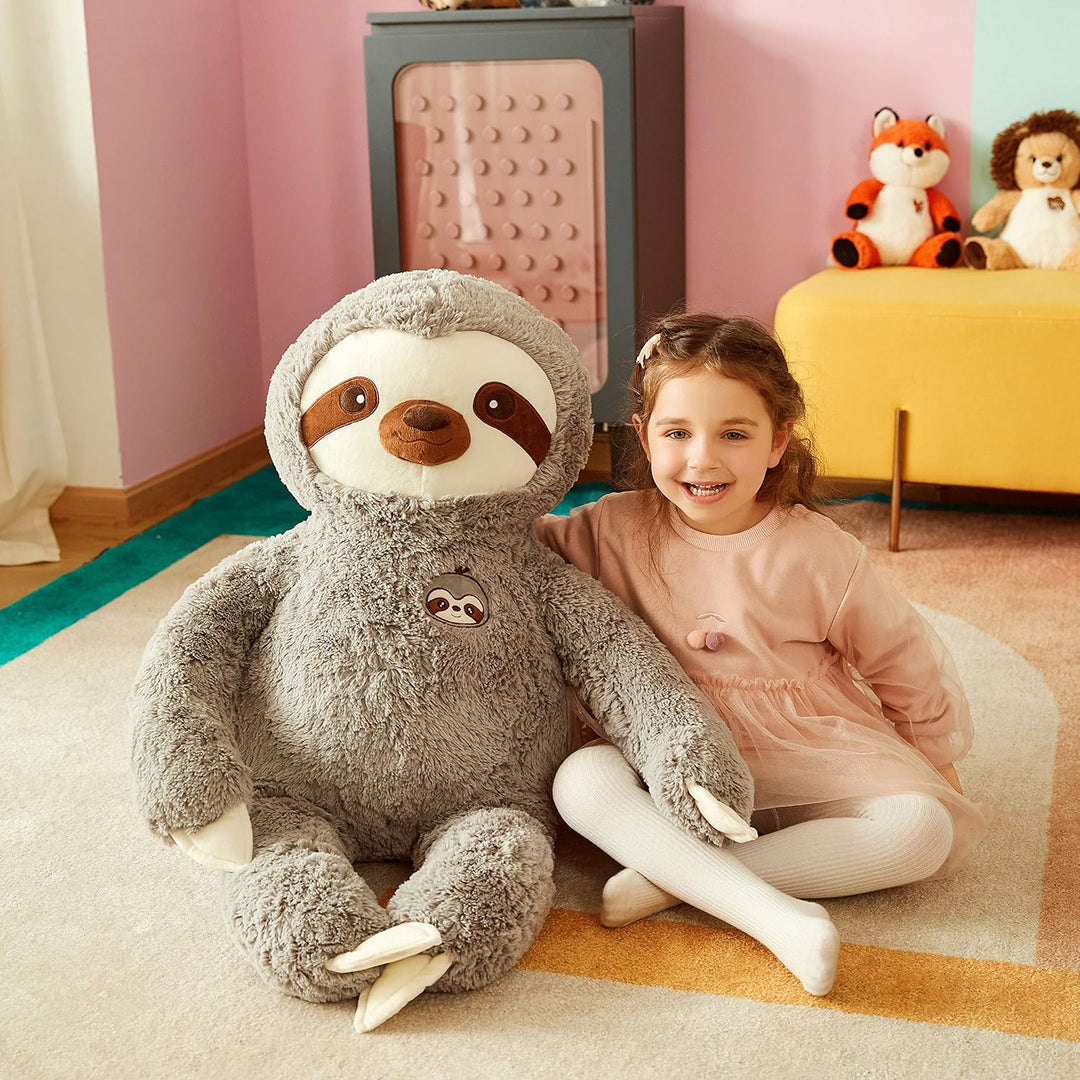 IKASA Gross Faultier Stofftier Riesen 78cm Plüschtier Riesiges Kuscheltier Gross Weich Plüsch Spielz
