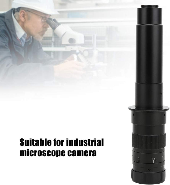 Topyond C-Mount-Objektiv, ABS, 300-fach Verstellbares 25-mm-Zoom-C-Mount-Objektiv, 0.7- Bis 4.5-fach