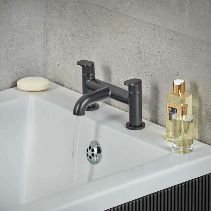 hansgrohe Wannenarmatur Vernis Blend, für 1 Funktion, Mattschwarz Aufputz-Installation Wanne Mattsch