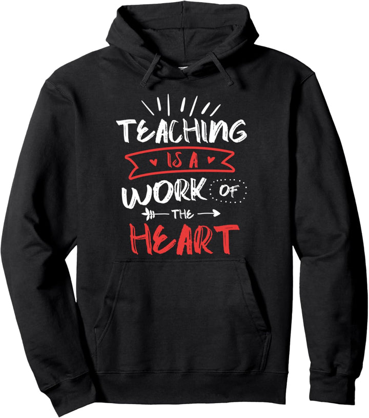 Mit Herz Lehren Lehrer Pädagoge Schule Beruf Unterricht Pullover Hoodie